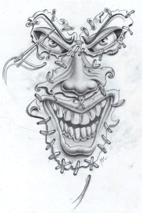 Joker Face Tat2 Commission By Markfellows On Deviantart
