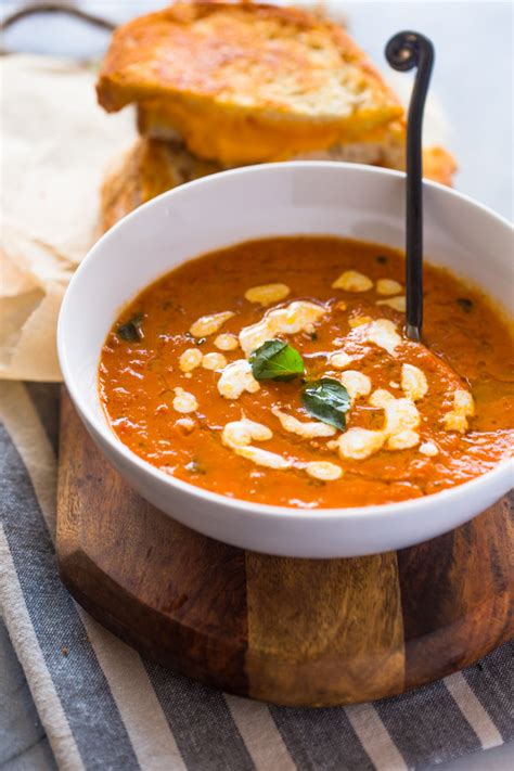 Reduce heat to low, cover and simmer for about 30 minutes. Easy Roasted Tomato Basil Soup | Gimme Delicious