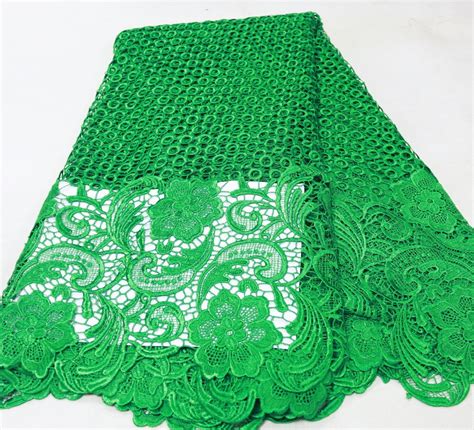 High Quality African Guipure Cord Lace Fabric Water Soluble Lace Cupion Lace 5yards Pcs