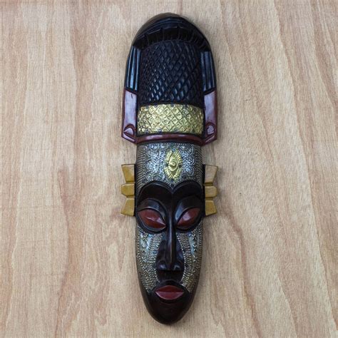 Unicef Market Artisan Crafted African Sese Wood Mask From Ghana