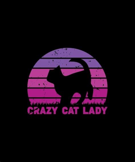 Premium Vector Crazy Cat Lady Design