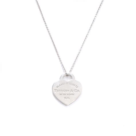 Tiffany Sterling Silver Return To Tiffany Heart Pendant Necklace 46307