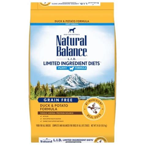 Natural Balance Pet Foods Na77774 Lid Potato And Duck Puppy Dry Dog Food