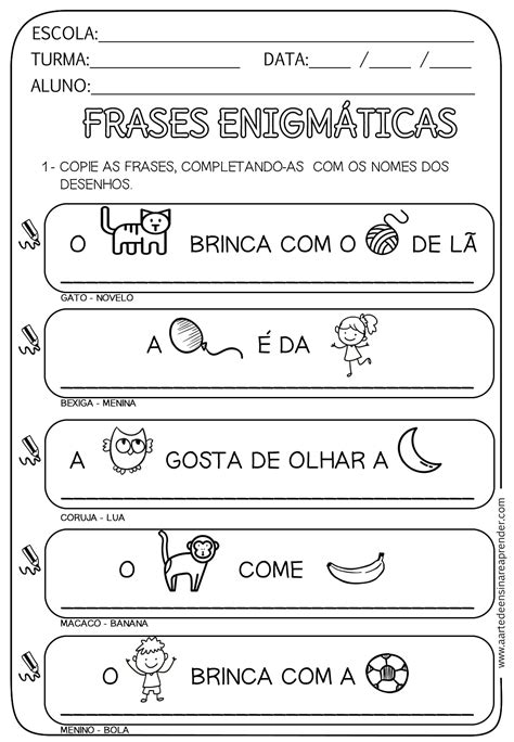 Atividade Complete As Frases
