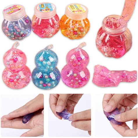Kids Colorful Mud Pearl Crystal Slime Colored Modeling Clay Light Slime