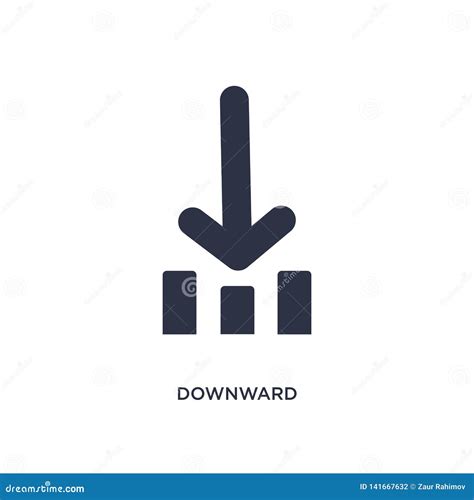 Downward Icon On White Background Simple Element Illustration From