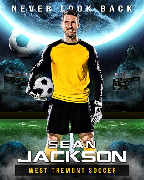 Sports Poster Photo Template Space Soccer Photoshop Sports Template