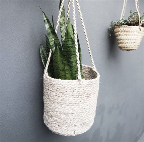 Jute Rope Basket Plant Pot By Peastyle