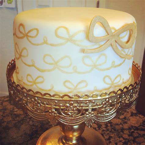 Gold Bows Cake Creations Birthday Cake Cake