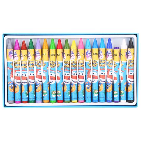 Deli Ec210 Super Wings Wax Crayons