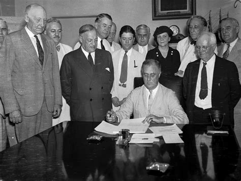 Roosevelt Signs Social Security Act The Imprint