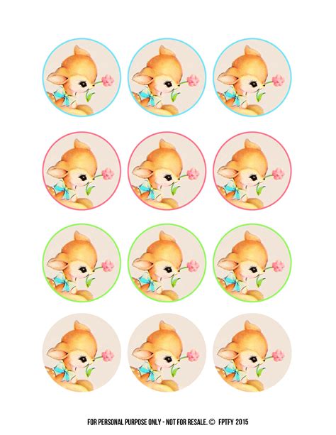 Baby Deer 2 Inch Circles Free Pretty Things For You