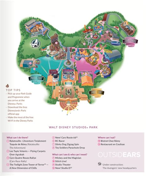 The New Map Of Walt Disney Studios In Paris For 2020 Has Been Revealed