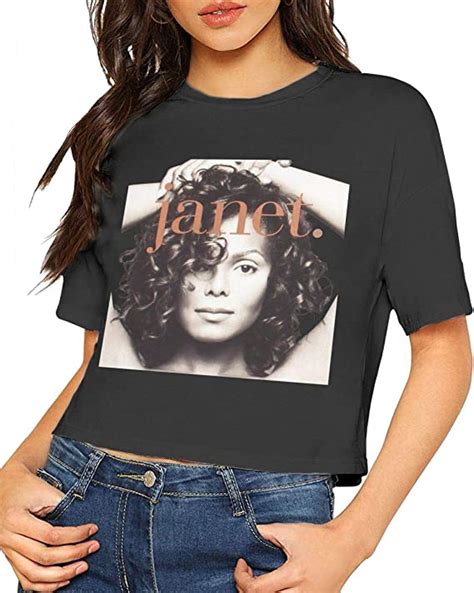 Janet Jackson Janet Female Popular Dew Navel T Shirt Short Sleeves Sexy