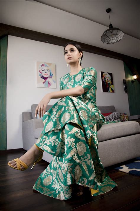 Beautiful Actress Keerthy Suresh Green Dress Photos Stills