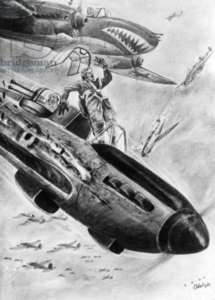 Proganda Drawing From The Time Of The Battle Of Britain 1940