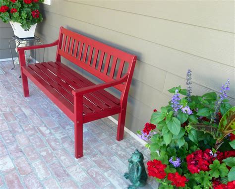 Front Porch Red Bench In The North⛰ Pinterest Porches Red Bench
