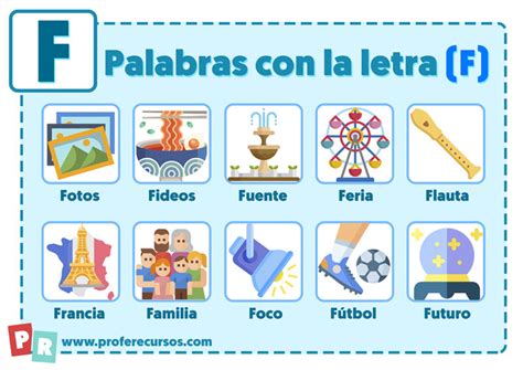 Palabras Con F Que Empiezan Por La Letra F Para Niños