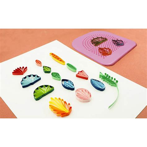 Ouken 1set Paper Quilling Kit Quilling Board With Pins Grid Guide For
