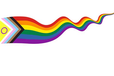 Waving Ribbon Of New Progress Pride Flag Rainbow Lgbt Symbol 21564893