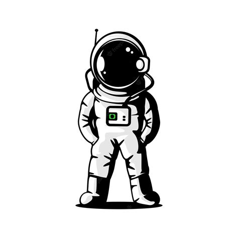 Premium Vector Standing Astronaut Illustration Vector Spaceman Vector