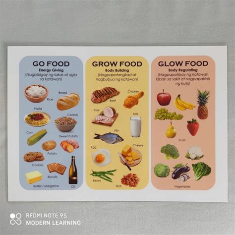 If a wrong answer is performed, students will be instantly cued and able to repeat it Laminated Go Grow Glow Food Chart A4 | Shopee Philippines
