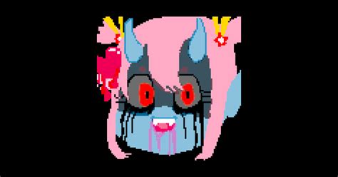 Yandere Demon Girl Pixel Art Demon Girl Sticker Teepublic