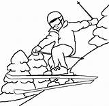 Skier Clipart Skiing Clipground Coloring Winter sketch template