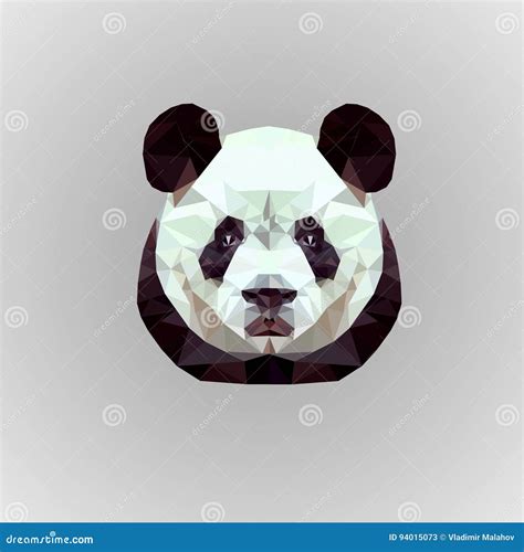 Low Poly Panda Stock Vector Illustration Of Teddy Poly 94015073