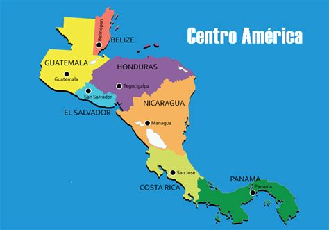 Mapa De Centroamérica Y Sus Países Mapa De América