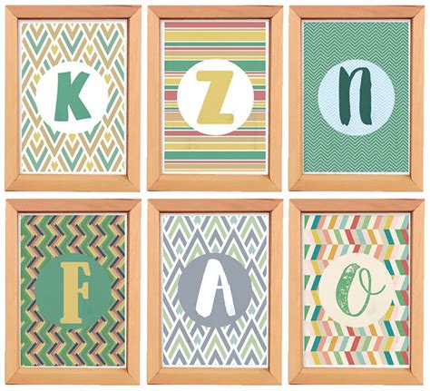 Printable Letters Poster Set Of 24 Posters Poster Abc Free Etsy