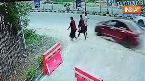 hyderabad woman daughter on morning walk killed by speeding car shocking cctv footage emerges