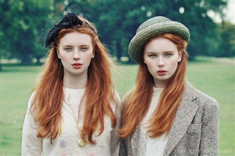 Ginger Twins ~ Shades Of Red Hair Pale Skin Hair Color Beautiful