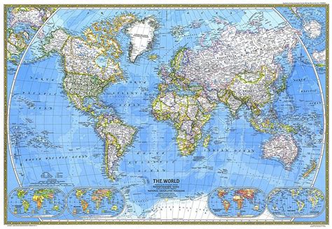 National Geographic World Map 1981