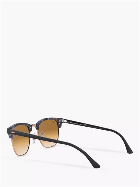 Ray Ban Rb3016 Men S Classic Clubmaster Sunglasses Spotted Blue Brown Gradient At John Lewis