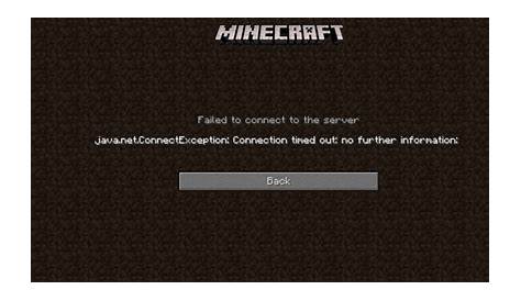 minecraft failed to connect