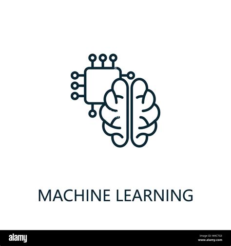 Machine Learning Thin Line Icon Creative Simple Design From Artificial