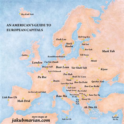 A Clever Map That Phonetically Spells Out The Names Of European Capital