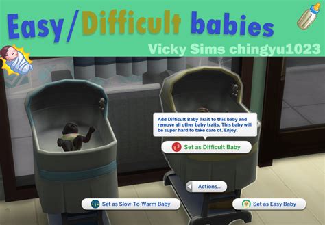 Sims 4 Easy Difficult Babies Best Sims Mods
