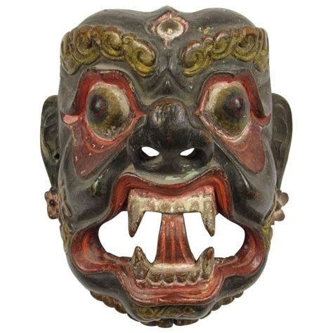 Museum Quality Antique Nepalese Tibetan Tibet Danced Mask Of Deity