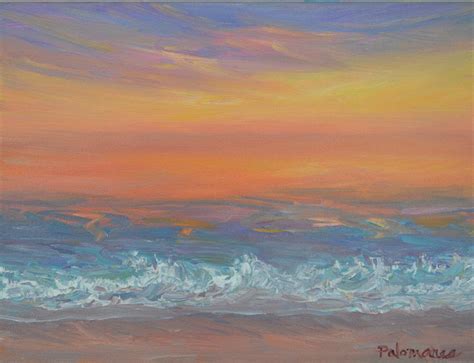 Glory Tropical Sunset Beach Seascape Painting Painting By Amber