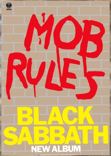Black Sabbath Mob Rules 1981 Photo Poster 408987189 ᐈ Djupegatan På