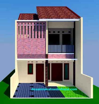 Denah & tampak depan lebar 15meter. Gambar Rumah 2 Lantai Tanah 6 Meter | desainrumahsederhana.com