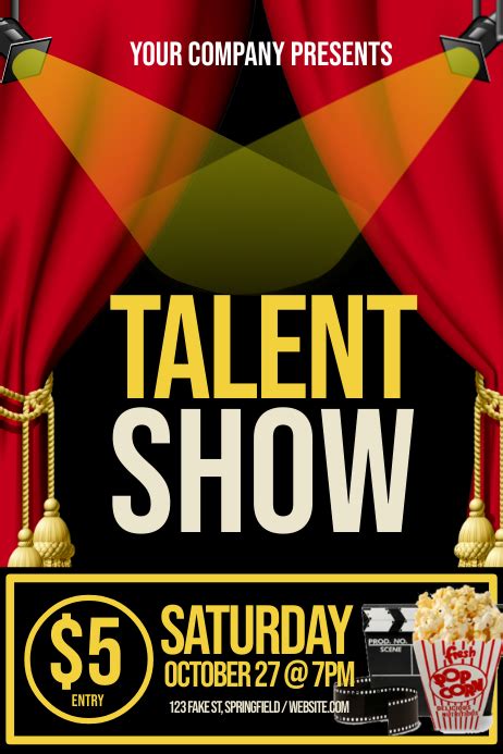 Talent Show Poster Template Postermywall