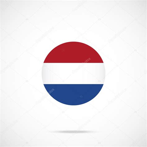 Netherlands Flag Round Icon Dutch Flag Icon With Accurate Official