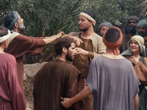 Freebibleimages Jesus Heals A Blind Man Jesus Heals Bartimaeus A