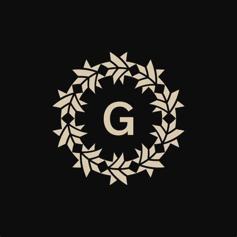 Premium Vector Initial Letter G Ornamental Border Circle Frame Logo