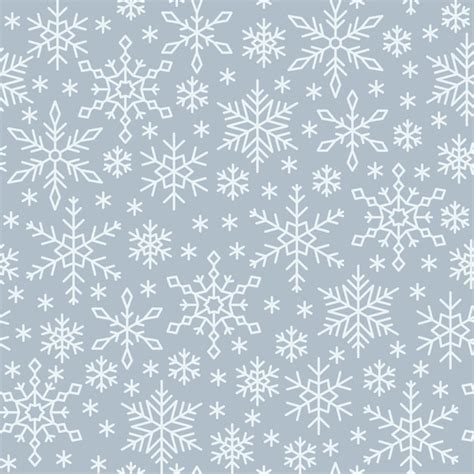 Premium Vector Snowflake Seamless Pattern Winter Line Snow