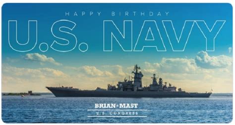 Republican Brian Mast Wishes “happy Birthday To The Us Navy” With Photo