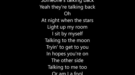 Talking To The Moon Lyrics Bruno Mars Talking To The Moon Lyrics